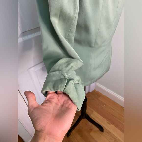 1940 The Denver Wool Gabardine Vanilla Mint Green Tailored Jacket - Picture 8 of 10